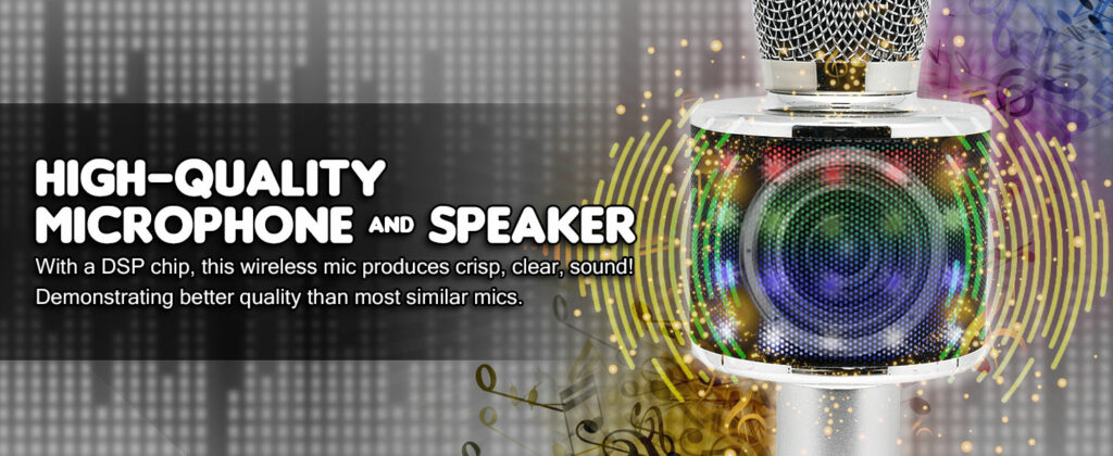 Bluetooth wireless karaoke microphone by Mainstream Source